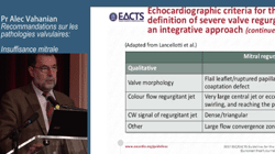 Insuffisance mitrale. Recommandations sur les pathologies valvulaires 