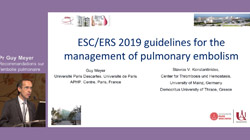 Recommandations sur l'embolie pulmonaire