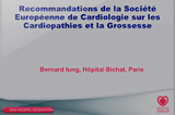 Recommandations de l'ESC sur cardiopathies et grossesse par Bernard Iung