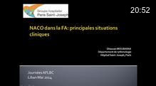 NacO dans la Fa, principales situations cliniques 