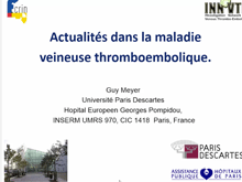 Embolie pulmonaire et maladie thromboembolique